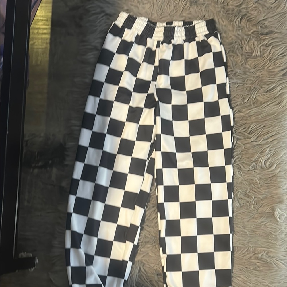 Black and White Checkered Pants